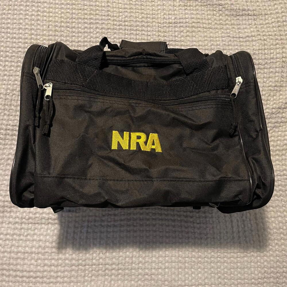 NRA Black Duffle Bag • Gym Travel Bag • Compact Sports Carry Bag